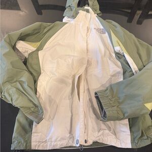 The North Face Olive and Cream Jacket